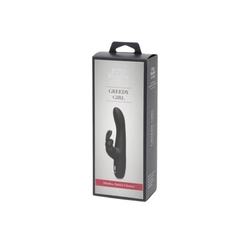 Fifty Shades of Grey Greedy Girl Rechargeable Slimline Rabbit Vibrator Black – Sex toys NZ by Naughtyhut. Discreet delivery nationwide.