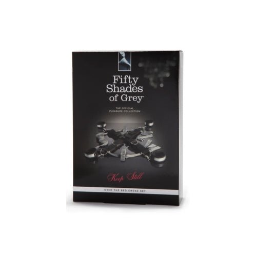 Buy Fifty Shades of Grey Keep Still Over the Bed Cross Set Silver – Naughtyhut NZ sex toys online. Discreet delivery & top brands.