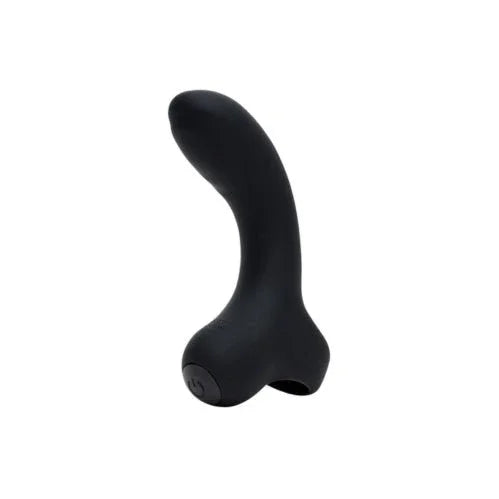 Fifty Shades of Grey Sensation G-Spot Vibrator in Black, curved bulb tip with stub handle
