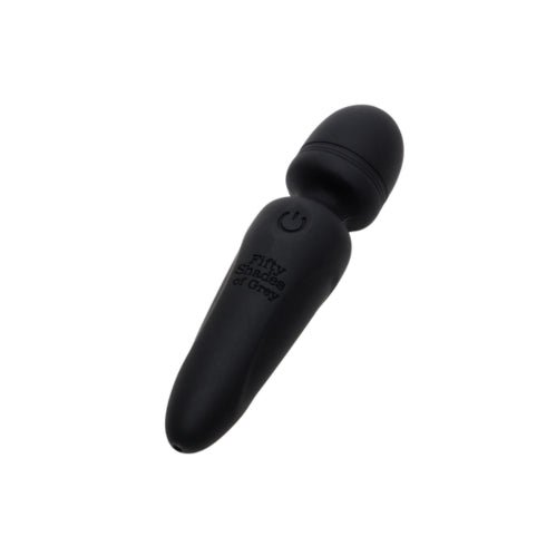 Fifty Shades of Grey Sensation Rechargeable Mini Wand Vibrator Black – Sex toys NZ by Naughtyhut. Discreet delivery nationwide.