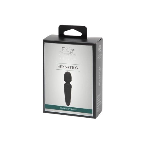Fifty Shades of Grey Sensation Rechargeable Mini Wand Vibrator Black – Sex toys NZ by Naughtyhut. Discreet delivery nationwide.