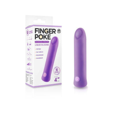 Buy Finger Poke - Purple - Purple 10 cm USB Rechargeable Bullet – Naughtyhut NZ sex toys online. Discreet delivery & top brands.