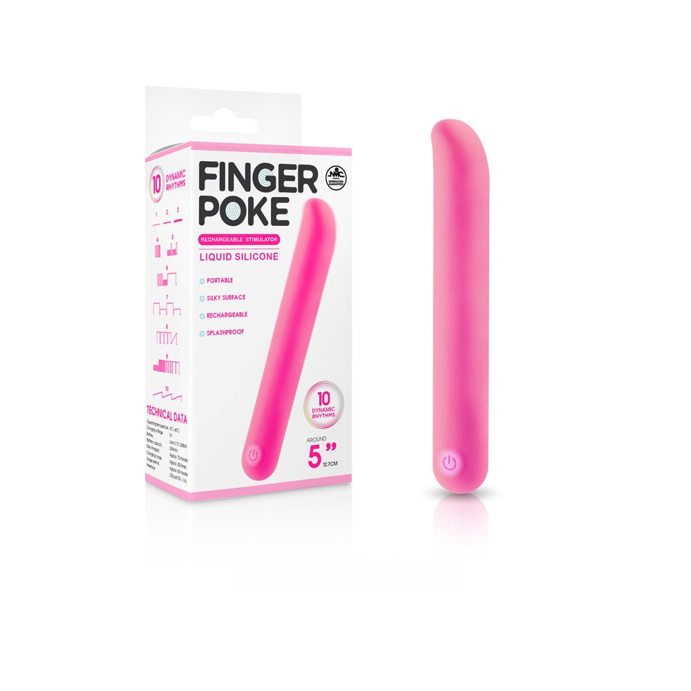 Finger Poke - Pink - Pink 12.7 cm USB Rechargeable Bullet – Sex toys NZ by Naughtyhut. Discreet delivery nationwide.