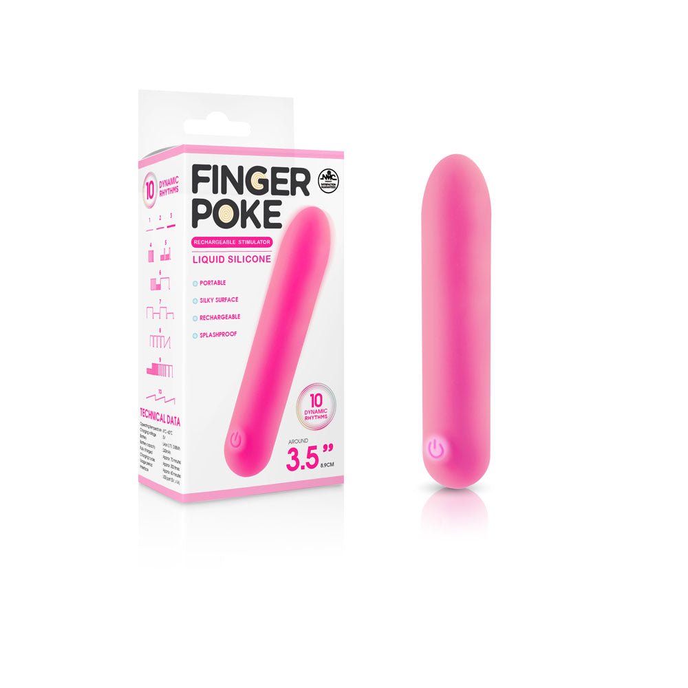 Buy Finger Poke - Pink - Pink 8.9 cm USB Rechargeable Bullet – Naughtyhut NZ sex toys online. Discreet delivery & top brands.