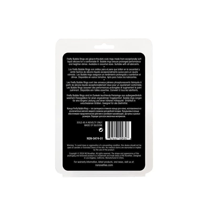 Buy Firefly - 3pc Bubble Rings - White - Glow in Dark Cock Rings - Set of 3 Sizes – Naughtyhut NZ sex toys online. Discreet delivery & top brands.