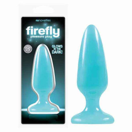 Buy Firefly Pleasure Plug - Glow - in - the - Dark Blue 12.7 cm (5'') Medium Butt Plug – Naughtyhut NZ sex toys online. Discreet delivery & top brands.