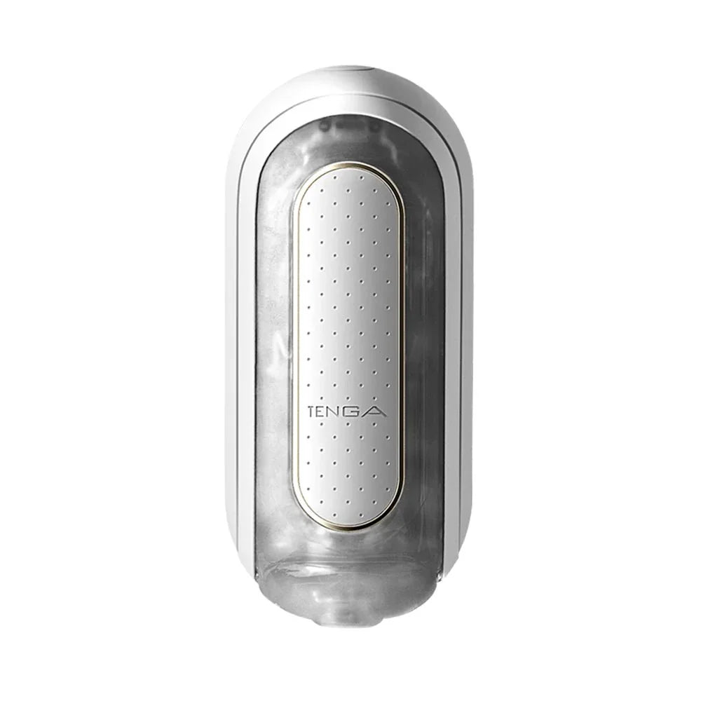 Tenga Flip Zero Electronic Vibration in White, upright front view