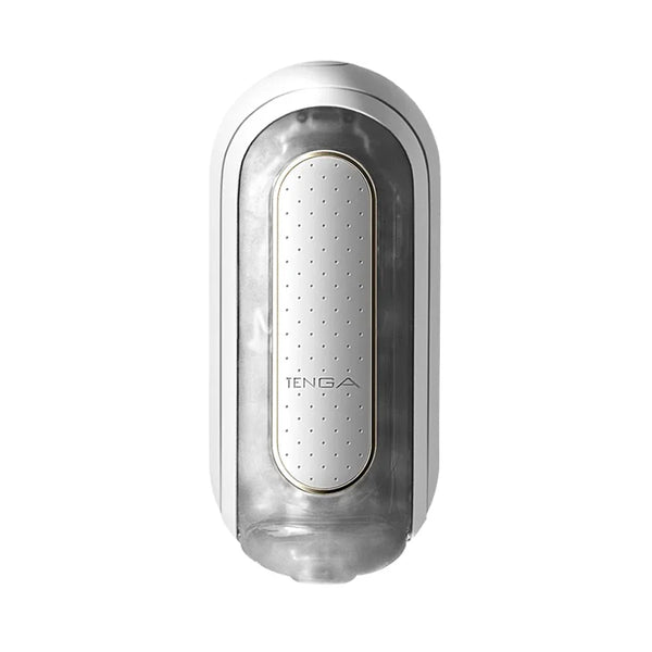 Tenga Flip Zero Electronic Vibration in White, upright front view