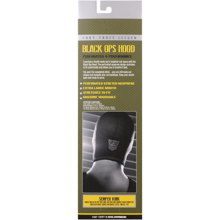 Fort Troff Black Ops Hood Regular - Black Hood – Sex toys NZ by Naughtyhut. Discreet delivery nationwide.
