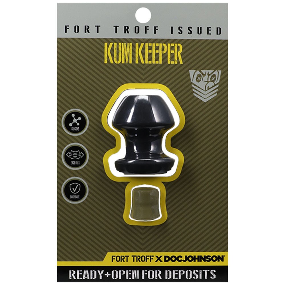 Fort Troff - Kum Keeper - Small - Black Small Hollow Butt Plug with Removeable Stopper – Sex toys NZ by Naughtyhut. Discreet delivery nationwide.