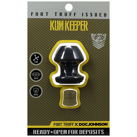 Buy Fort Troff - Kum Keeper - Small - Black Small Hollow Butt Plug with Removeable Stopper – Naughtyhut NZ sex toys online. Discreet delivery & top brands.