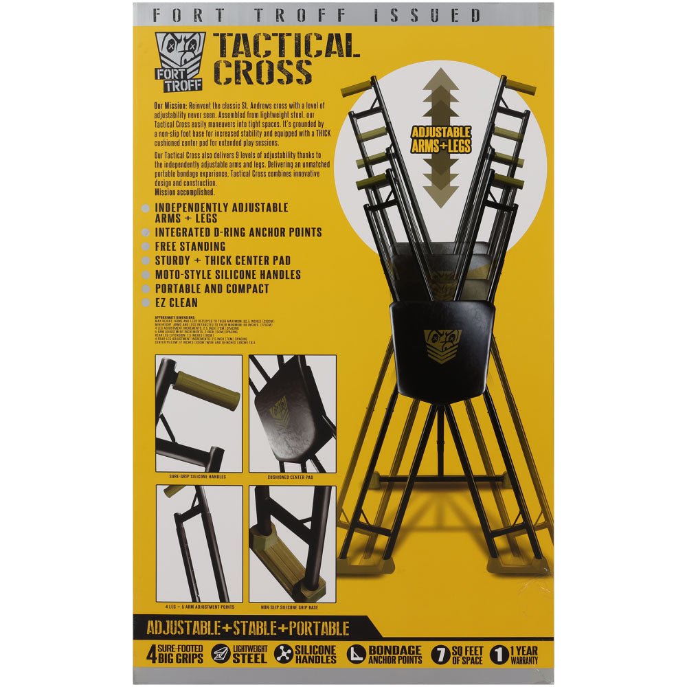 Buy Fort Troff - Tactical Cross - Adjustable Cross Restraint – Naughtyhut NZ sex toys online. Discreet delivery & top brands.