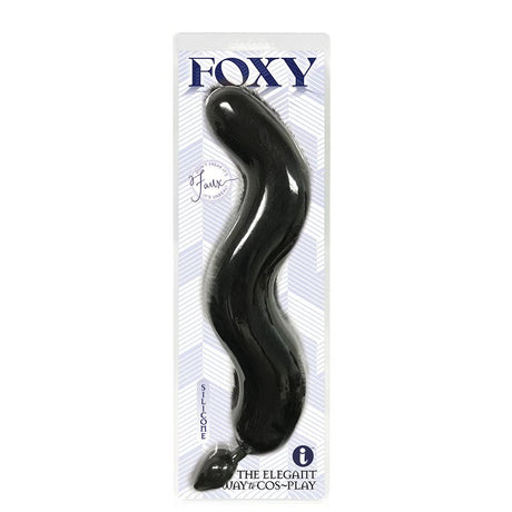 Buy Foxy Fox Tail Silicone Butt Plug - Black - 46 cm Tail – Naughtyhut NZ sex toys online. Discreet delivery & top brands.