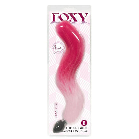 Buy Foxy Fox Tail Silicone Butt Plug - Pink Gradient - 46 cm Tail – Naughtyhut NZ sex toys online. Discreet delivery & top brands.