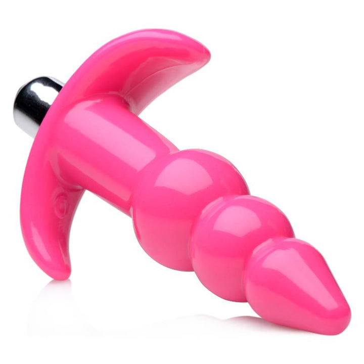 Frisky Ribbed Vibrating Butt Plug - Pink 10.9 cm Vibrating Butt Plug – Sex toys NZ by Naughtyhut. Discreet delivery nationwide.