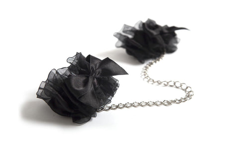 Buy Frou Frou Organza Handcuffs – Naughtyhut NZ sex toys online. Discreet delivery & top brands.