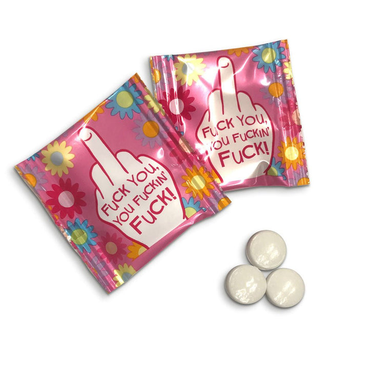 Fuck You, You Fuckin Fuck! Mints - Bag of 25 - Bulk Bag of 25 Party Packs – Sex toys NZ by Naughtyhut. Discreet delivery nationwide.