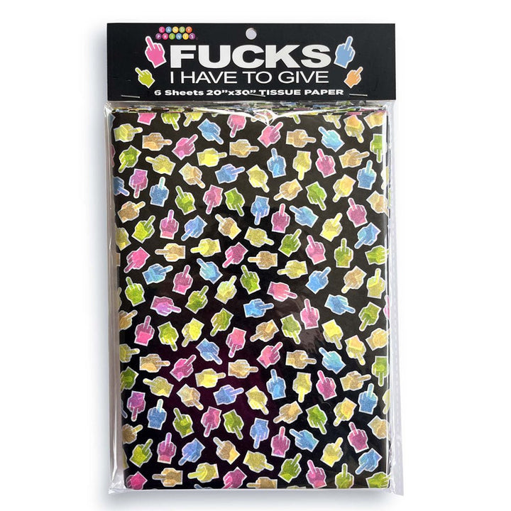 Fucks I Have To Give Tissue Paper Sheets - Novelty Decoration Sheets - 6 Pack – Sex toys NZ by Naughtyhut. Discreet delivery nationwide.