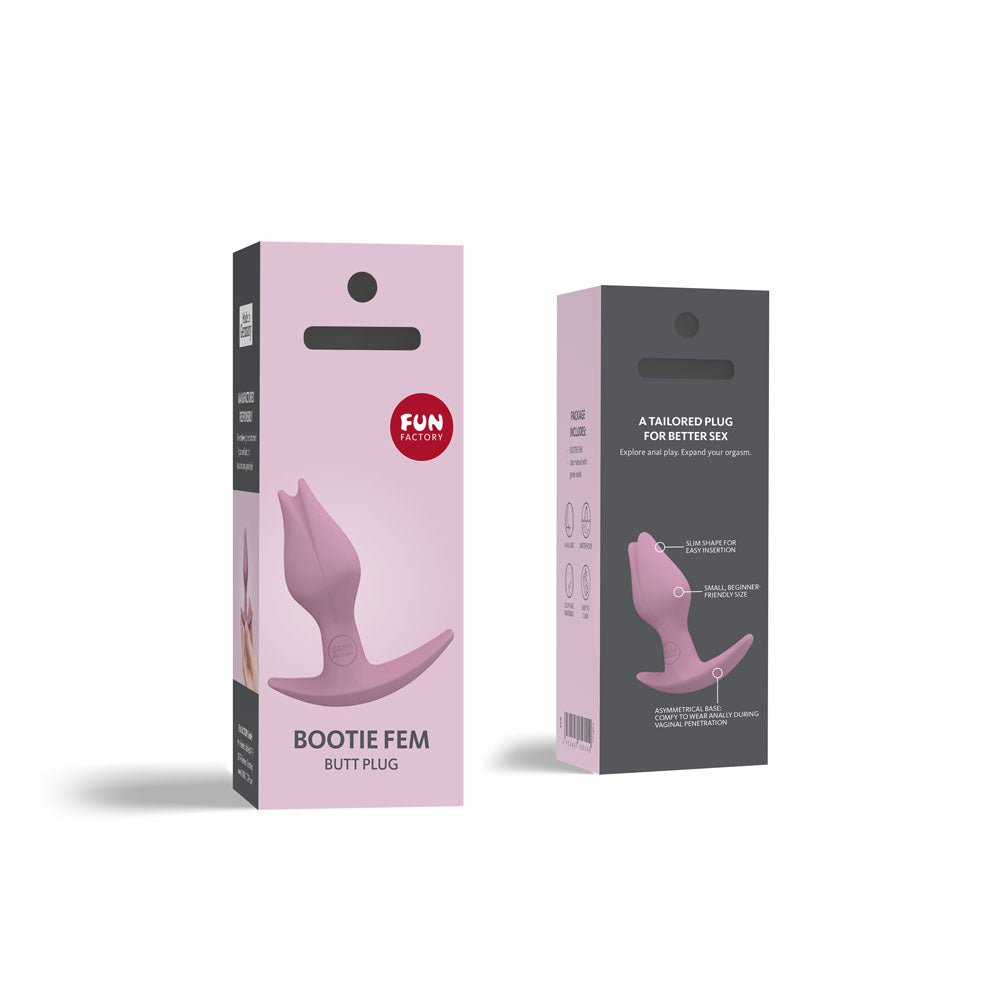 Buy Fun Factory BOOTIE FEM rose - Rose 8.5 cm Butt Plug for Women – Naughtyhut NZ sex toys online. Discreet delivery & top brands.