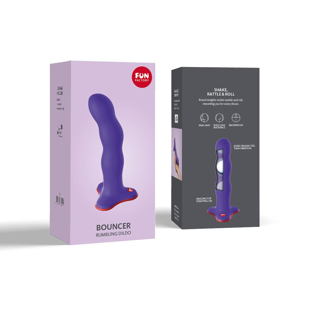 Buy Fun Factory BOUNCER flashy purple - Flashy Purple 18.5 cm Dildo – Naughtyhut NZ sex toys online. Discreet delivery & top brands.