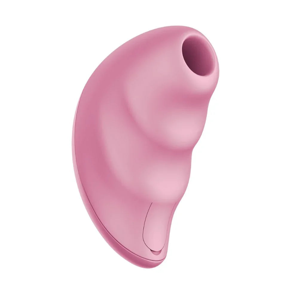 Fun Factory Intense in Rose, contoured air-pulse stimulator, front view