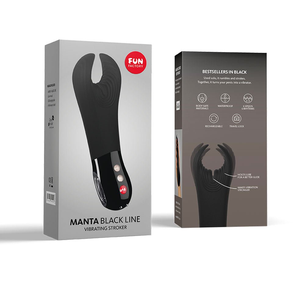 Buy Fun Factory MANTA deep sea blue - black - Deep Sea Blue 18 cm USB Rechargeable Mens & Couples Vibrator – Naughtyhut NZ sex toys online. Discreet delivery & top brands.