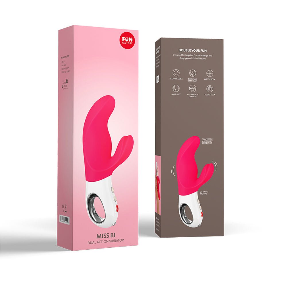 Buy Fun Factory MISS BI pink - Pink 17 cm USB Rechargeable Rabbit Vibrator – Naughtyhut NZ sex toys online. Discreet delivery & top brands.