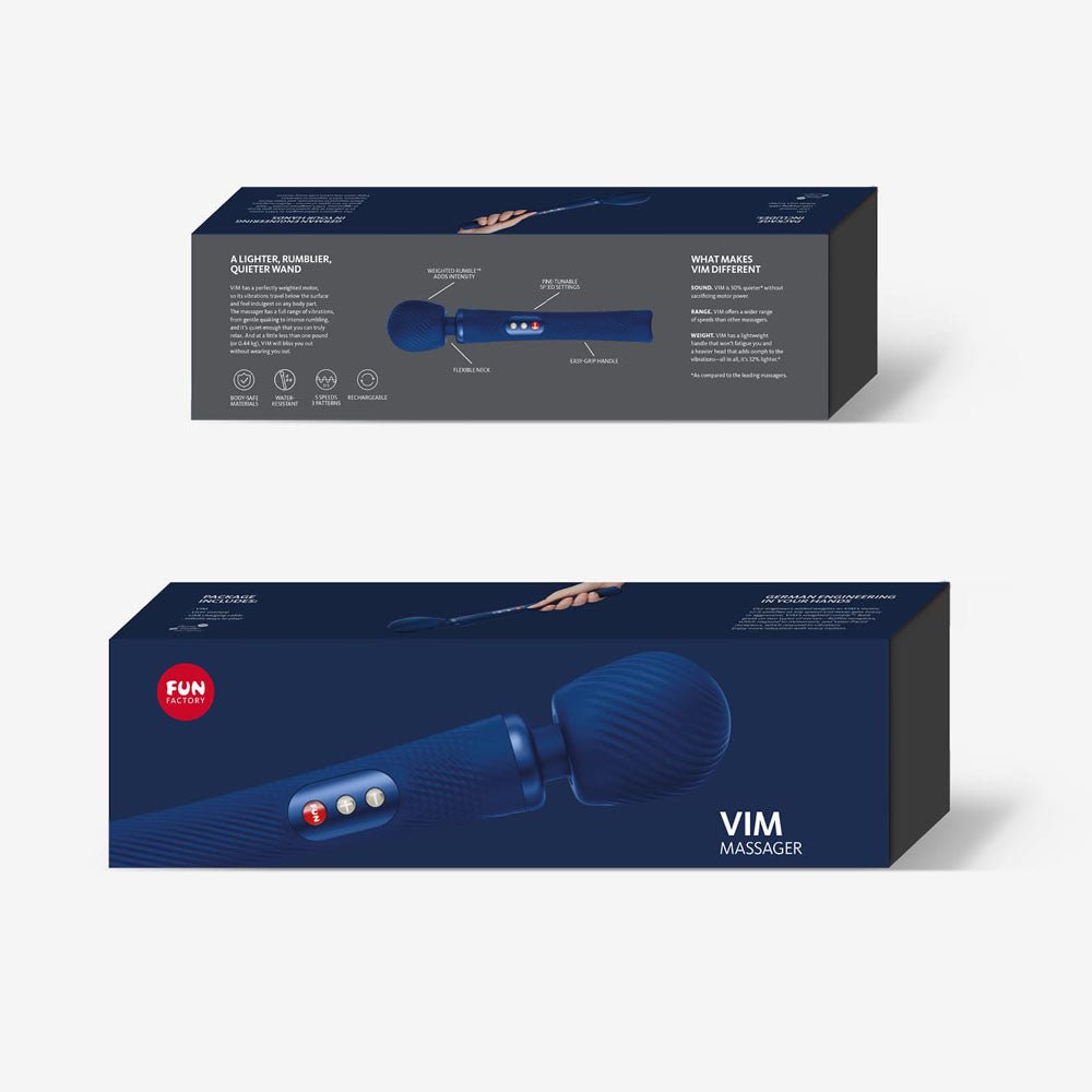 Buy Fun Factory VIM midnight blue - Midnight Blue 31.3 cm USB Rechargeable Massager Wand – Naughtyhut NZ sex toys online. Discreet delivery & top brands.