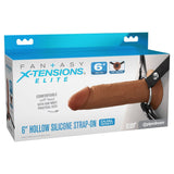 Buy FX Elite 6'' Silicone Hollow Strap - On - Tan - Tan 15.2 cm Hollow Strap - On – Naughtyhut NZ sex toys online. Discreet delivery & top brands.