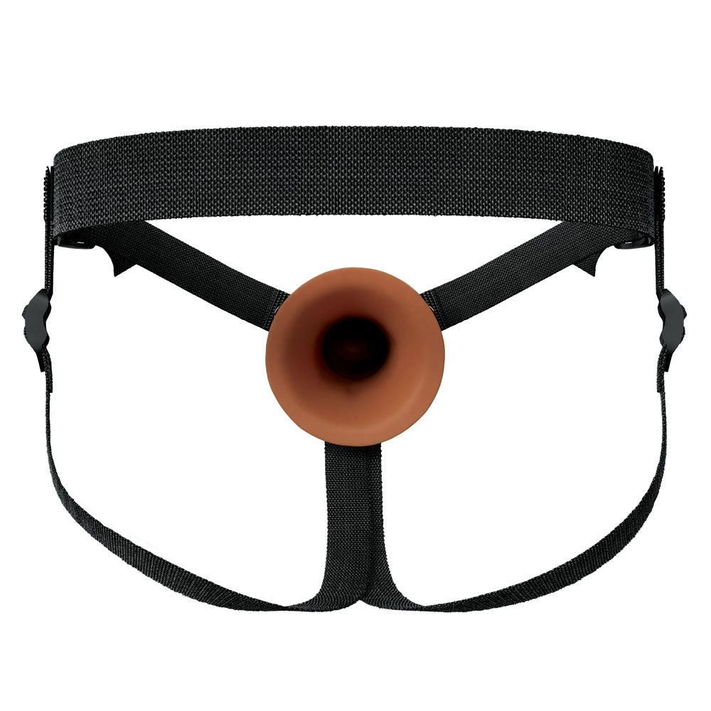 FX Elite 8'' Silicone Hollow Strap - On - Tan - Tan 20 cm Hollow Strap - On – Sex toys NZ by Naughtyhut. Discreet delivery nationwide.