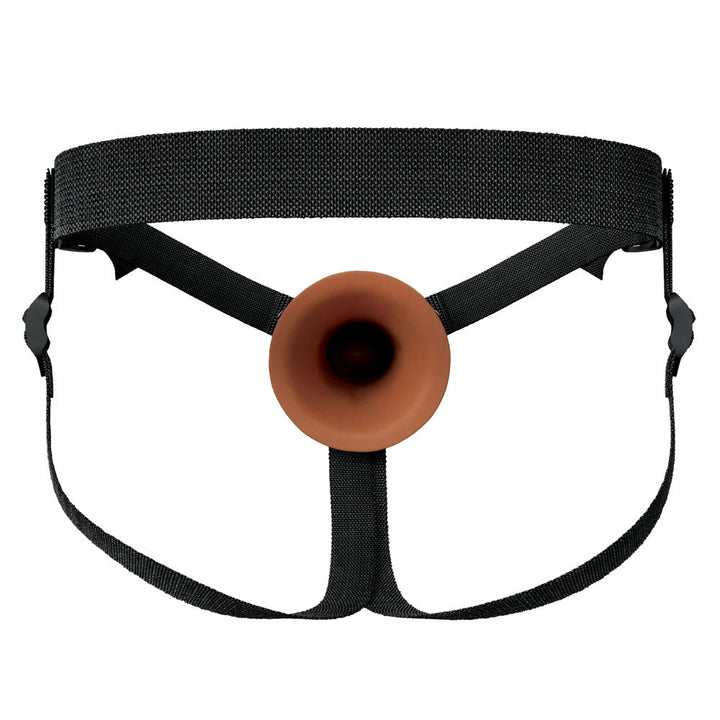 FX Elite 8'' Silicone Hollow Strap - On - Tan - Tan 20 cm Hollow Strap - On – Sex toys NZ by Naughtyhut. Discreet delivery nationwide.