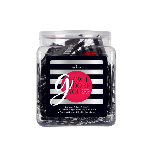 Buy G, How I Adore You G - Spot Enhancement Cream 100 Piece Single Use Packet Tub – Naughtyhut NZ sex toys online. Discreet delivery & top brands.