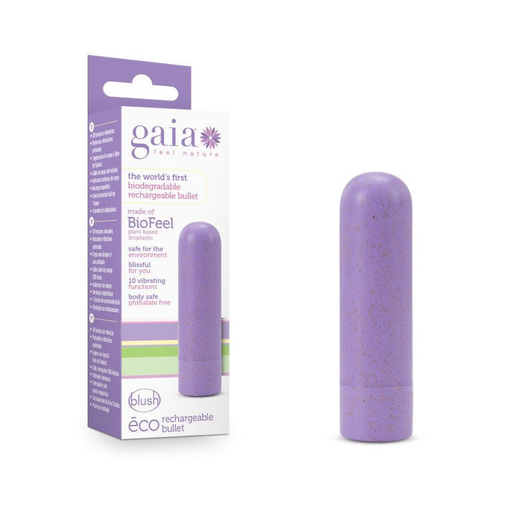 Gaia Eco Rechargeable Bullet - Lilac Purple USB Rechargeable Bullet – Sex toys NZ by Naughtyhut. Discreet delivery nationwide.
