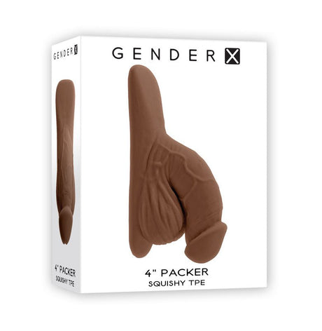 Buy Gender X 4'' PACKER - Dark - Brown 10 cm Packer – Naughtyhut NZ sex toys online. Discreet delivery & top brands.