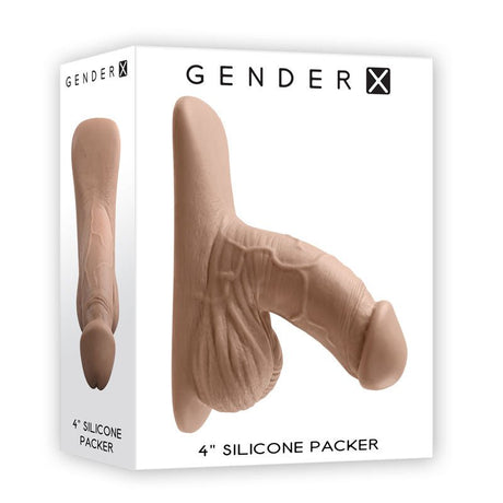Buy Gender X 4'' SILICONE PACKER MEDIUM - Tan 10 cm Packer – Naughtyhut NZ sex toys online. Discreet delivery & top brands.