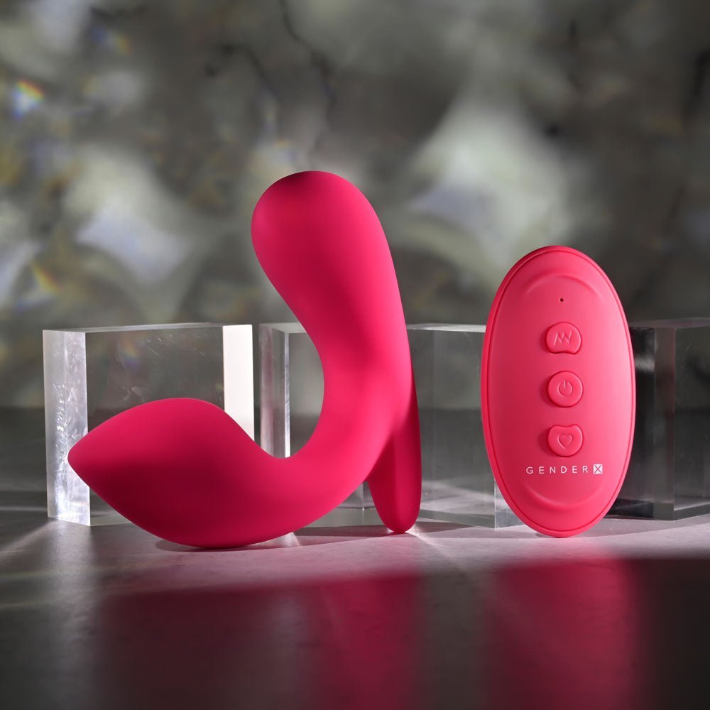 Gender X ALL ABOUT THE BASS - Pink USB Rechargeable Wearable Vibrator with Wireless Remote – Sex toys NZ by Naughtyhut. Discreet delivery nationwide.