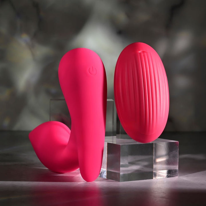 Gender X ALL ABOUT THE BASS - Pink USB Rechargeable Wearable Vibrator with Wireless Remote – Sex toys NZ by Naughtyhut. Discreet delivery nationwide.