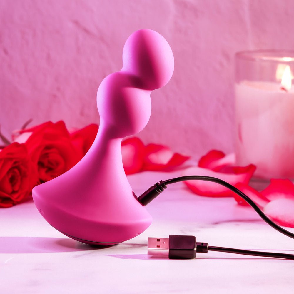 Buy Gender X BALL GAME - Pink 13.5 cm USB Rechargeable Vibrating Butt Plug – Naughtyhut NZ sex toys online. Discreet delivery & top brands.