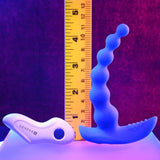Buy Gender X BEADED PLEASURE - Blue 11.4 cm USB Rechargeable Vibrating Anal Beads with Remote – Naughtyhut NZ sex toys online. Discreet delivery & top brands.
