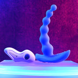 Buy Gender X BEADED PLEASURE - Blue 11.4 cm USB Rechargeable Vibrating Anal Beads with Remote – Naughtyhut NZ sex toys online. Discreet delivery & top brands.