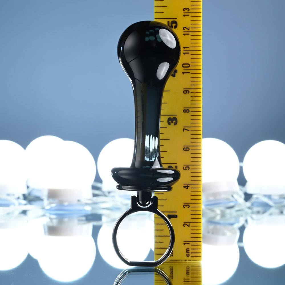Buy Gender X BLOW POP - Black 12.8 cm Glass Plug with Ring Pull – Naughtyhut NZ sex toys online. Discreet delivery & top brands.