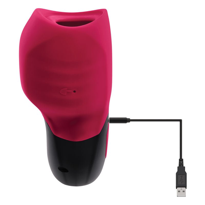 Buy Gender X BODY KISSES - Black/Red USB Rechargeable Sucking Stimulator – Naughtyhut NZ sex toys online. Discreet delivery & top brands.