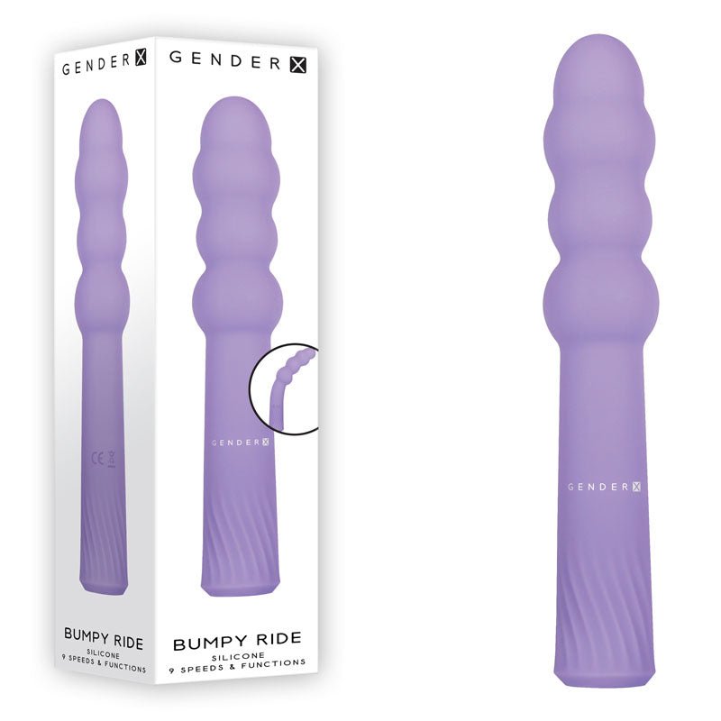 Buy Gender X BUMPY RIDE - Purple 17.4 cm USB Rechargeable Vibrator – Naughtyhut NZ sex toys online. Discreet delivery & top brands.