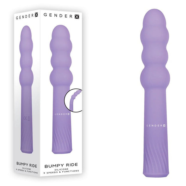 Buy Gender X BUMPY RIDE - Purple 17.4 cm USB Rechargeable Vibrator – Naughtyhut NZ sex toys online. Discreet delivery & top brands.