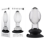 Buy Gender X Crystal Ball - Clear Glass 13.6 cm Butt Plug with Suction Base – Naughtyhut NZ sex toys online. Discreet delivery & top brands.