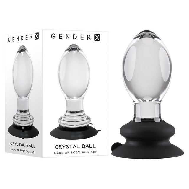 Buy Gender X Crystal Ball - Clear Glass 13.6 cm Butt Plug with Suction Base – Naughtyhut NZ sex toys online. Discreet delivery & top brands.