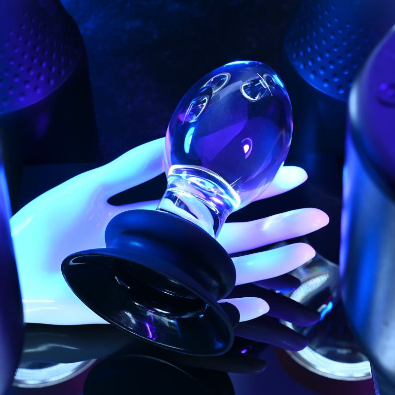 Buy Gender X Crystal Ball - Clear Glass 13.6 cm Butt Plug with Suction Base – Naughtyhut NZ sex toys online. Discreet delivery & top brands.