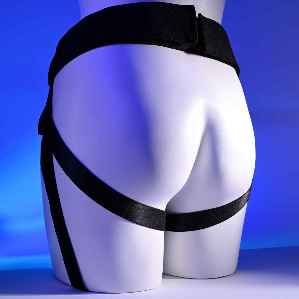 Buy Gender X DOUBLE RIDER - Black Adjustable Strap - On Harness (No Probe Included) – Naughtyhut NZ sex toys online. Discreet delivery & top brands.