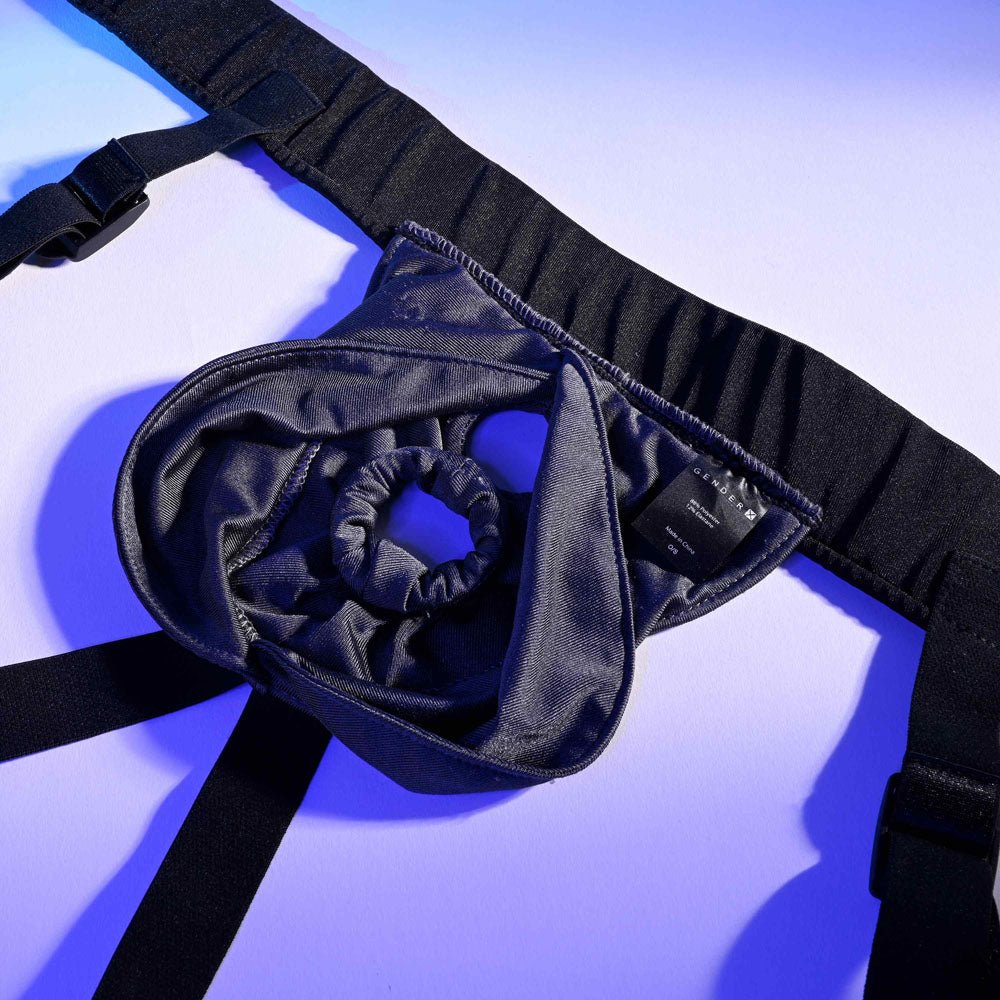 Buy Gender X DOUBLE RIDER - Black Adjustable Strap - On Harness (No Probe Included) – Naughtyhut NZ sex toys online. Discreet delivery & top brands.
