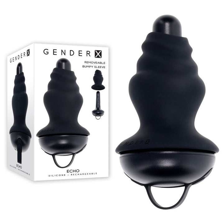 Gender X ECHO - Black 15.3 cm USB Rechargeable Butt Plug – Sex toys NZ by Naughtyhut. Discreet delivery nationwide.